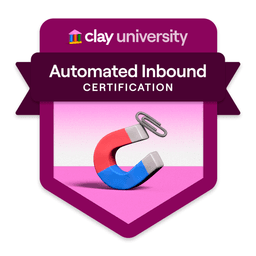 Clay - Automated Inbound — Clay University certified